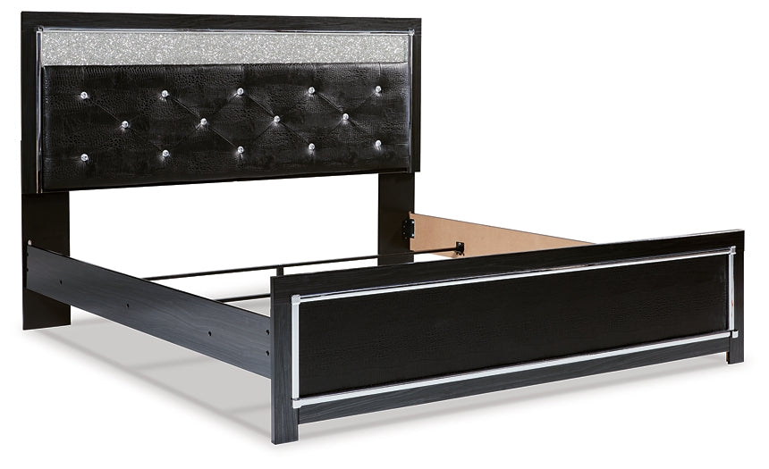 Kaydell King Upholstered Panel Platform Bed with Dresser Huntsville Furniture Outlet