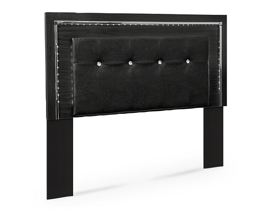 Kaydell Queen/Full Upholstered Panel Headboard with Mirrored Dresser Huntsville Furniture Outlet