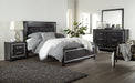 Kaydell Queen Upholstered Panel Bed with Dresser Huntsville Furniture Outlet