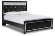 Kaydell Queen Upholstered Panel Bed with Mirrored Dresser Huntsville Furniture Outlet