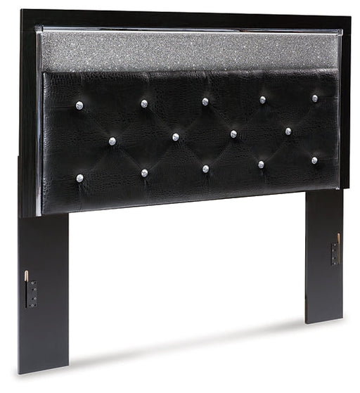 Kaydell Queen Upholstered Panel Headboard with Mirrored Dresser, Chest and Nightstand Huntsville Furniture Outlet