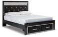 Kaydell Queen Upholstered Panel Storage Bed with Dresser Huntsville Furniture Outlet