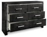 Kaydell Queen Upholstered Panel Storage Bed with Dresser Huntsville Furniture Outlet