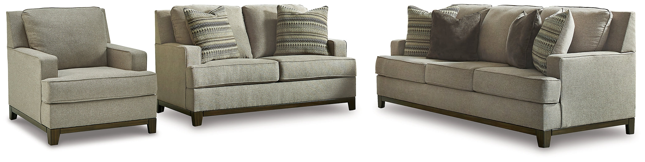 Kaywood Sofa, Loveseat and Chair Huntsville Furniture Outlet