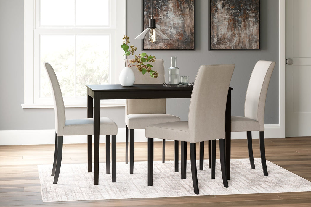 Kimonte Dining Table and 4 Chairs Huntsville Furniture Outlet