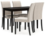 Kimonte Dining Table and 4 Chairs Huntsville Furniture Outlet