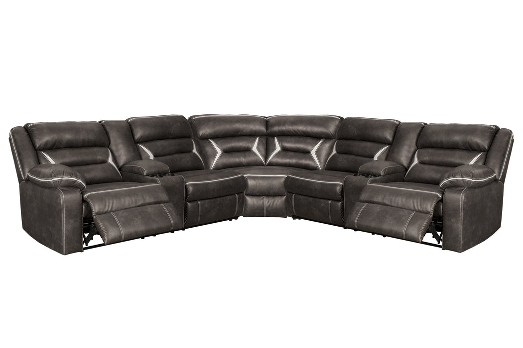 Kincord 3-Piece Sectional with Recliner Huntsville Furniture Outlet