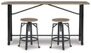 Lesterton Counter Height Dining Table and 2 Barstools Huntsville Furniture Outlet