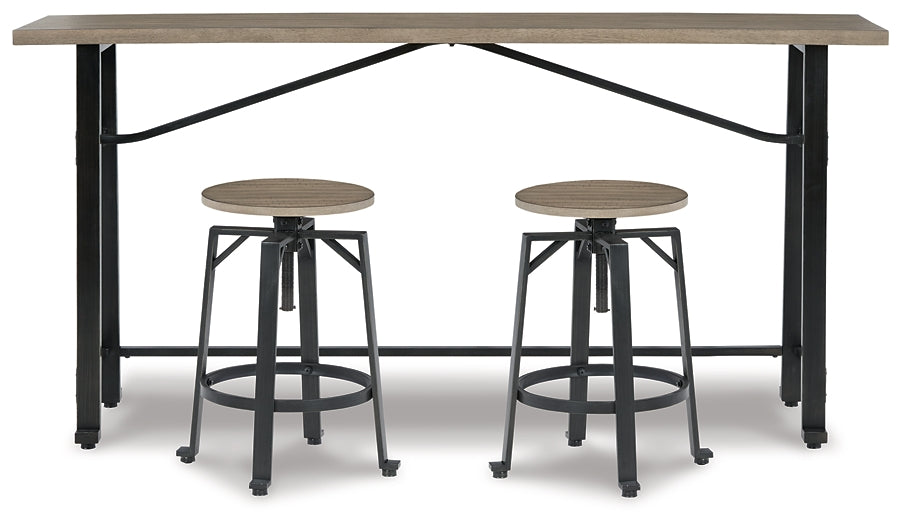 Lesterton Counter Height Dining Table and 2 Barstools Huntsville Furniture Outlet