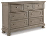 Lettner California King Panel Bed with Dresser Huntsville Furniture Outlet