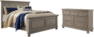 Lettner Queen Panel Bed with Dresser Huntsville Furniture Outlet