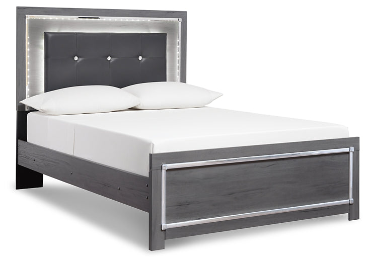 Lodanna Full Panel Bed with Mirrored Dresser, Chest and 2 Nightstands Huntsville Furniture Outlet