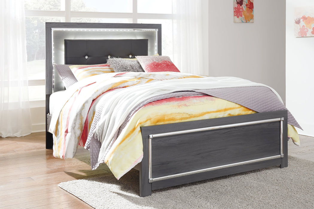 Lodanna Full Panel Bed with Mirrored Dresser Huntsville Furniture Outlet