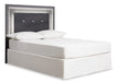 Lodanna Queen/Full Upholstered Panel Headboard with Mirrored Dresser, Chest and 2 Nightstands Huntsville Furniture Outlet