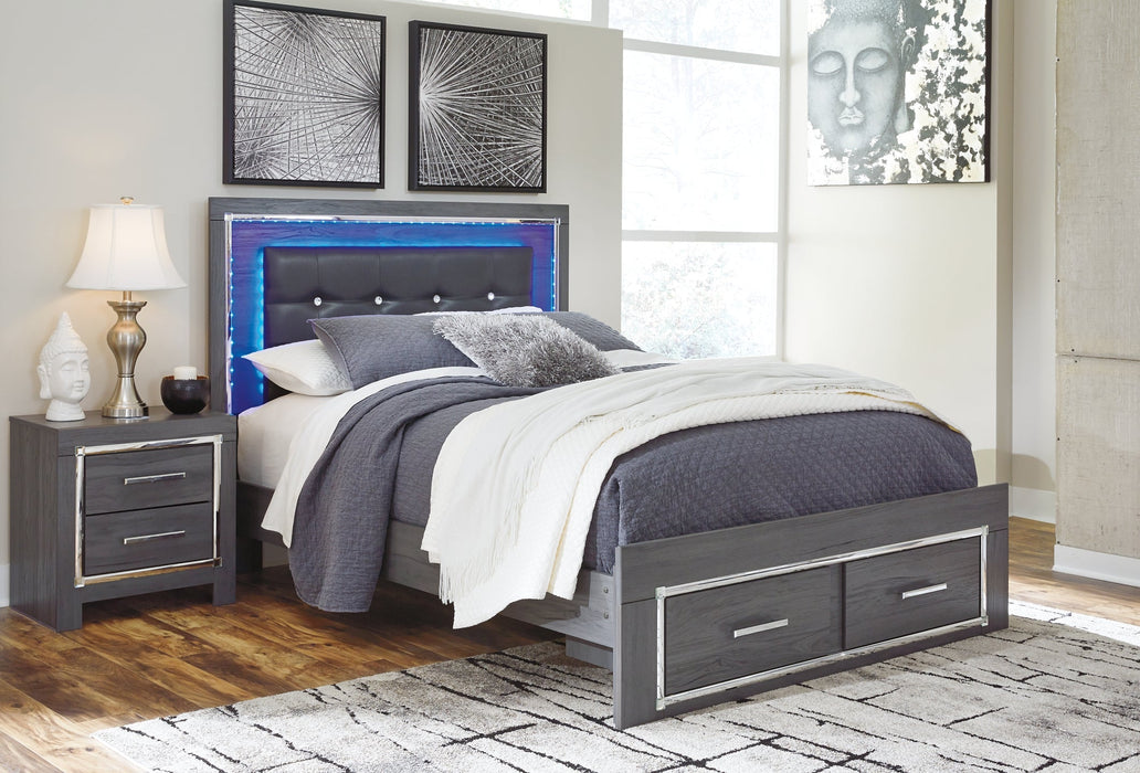 Lodanna Queen Panel Bed with 2 Storage Drawers with Dresser Huntsville Furniture Outlet