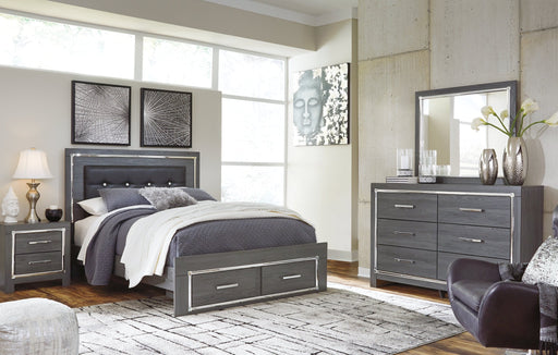 Lodanna Queen Panel Bed with 2 Storage Drawers with Dresser Huntsville Furniture Outlet