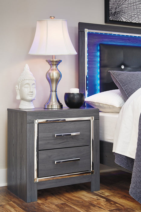 Lodanna Queen Panel Bed with Mirrored Dresser and Nightstand Huntsville Furniture Outlet