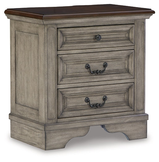 Lodenbay California King Panel Bed with Mirrored Dresser and 2 Nightstands Huntsville Furniture Outlet