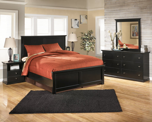 Maribel Full Panel Bed with Mirrored Dresser and 2 Nightstands Huntsville Furniture Outlet