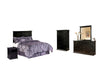 Maribel Full Panel Headboard with Mirrored Dresser, Chest and Nightstand Huntsville Furniture Outlet