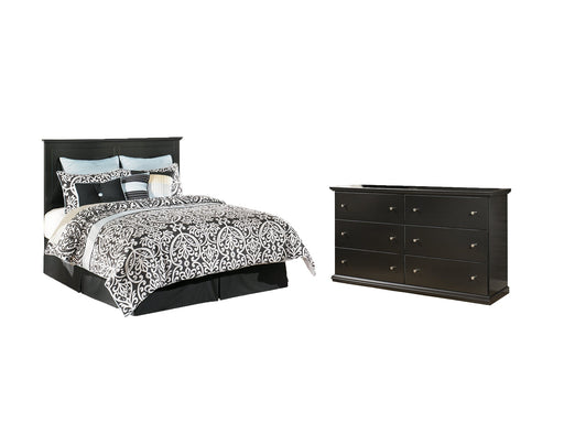 Maribel King/California King Panel Headboard with Dresser Huntsville Furniture Outlet