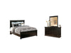 Maribel King Panel Bed with Mirrored Dresser Huntsville Furniture Outlet