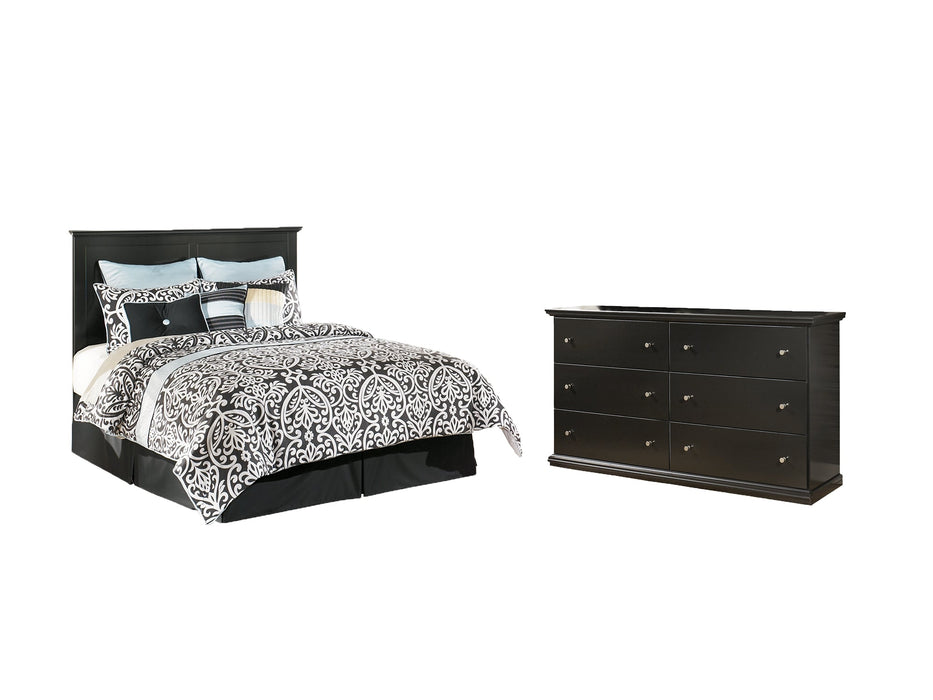 Maribel Queen/Full Panel Headboard with Dresser Huntsville Furniture Outlet