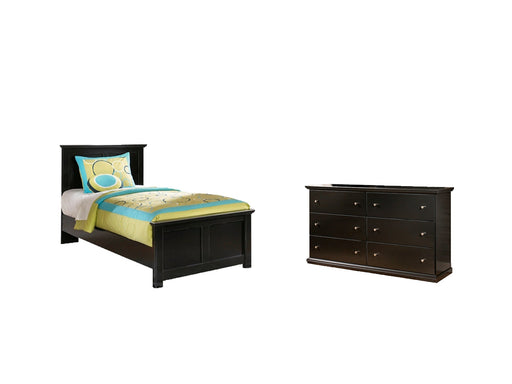 Maribel Twin Panel Bed with Dresser Huntsville Furniture Outlet