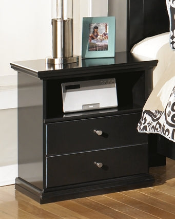 Maribel Twin Panel Headboard with Mirrored Dresser, Chest and Nightstand Huntsville Furniture Outlet