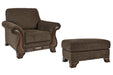 Miltonwood Chair and Ottoman Huntsville Furniture Outlet