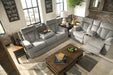 Mitchiner REC Sofa w/Drop Down Table Huntsville Furniture Outlet