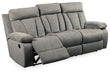 Mitchiner REC Sofa w/Drop Down Table Huntsville Furniture Outlet