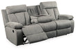 Mitchiner REC Sofa w/Drop Down Table Huntsville Furniture Outlet