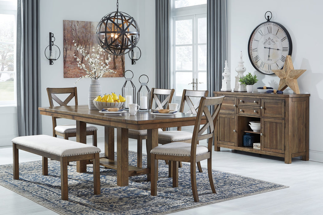 Moriville Dining Table and 4 Chairs with Storage Huntsville Furniture Outlet