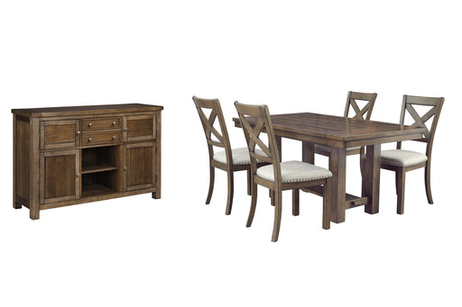 Moriville Dining Table and 4 Chairs with Storage Huntsville Furniture Outlet