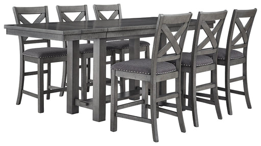 Myshanna Counter Height Dining Table and 6 Barstools Huntsville Furniture Outlet