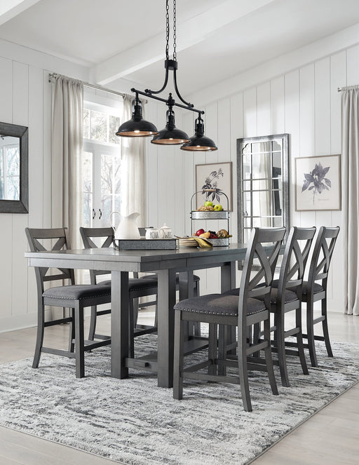 Myshanna Counter Height Dining Table and 6 Barstools Huntsville Furniture Outlet