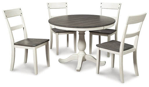 Nelling Dining Table and 4 Chairs Huntsville Furniture Outlet