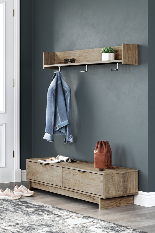 Oliah Bench with Coat Rack Huntsville Furniture Outlet