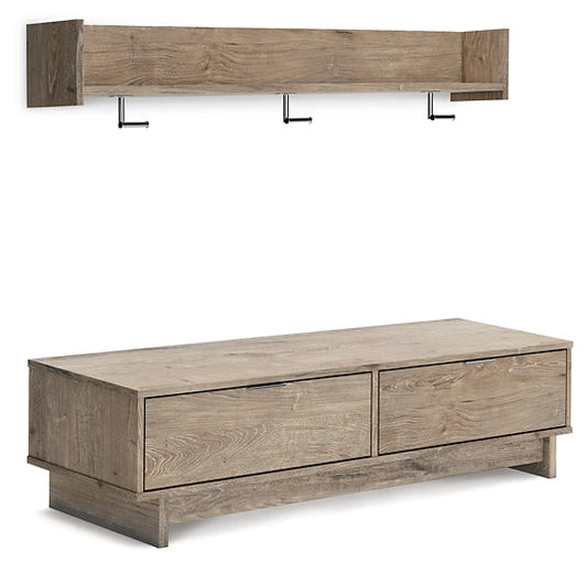 Oliah Bench with Coat Rack Huntsville Furniture Outlet