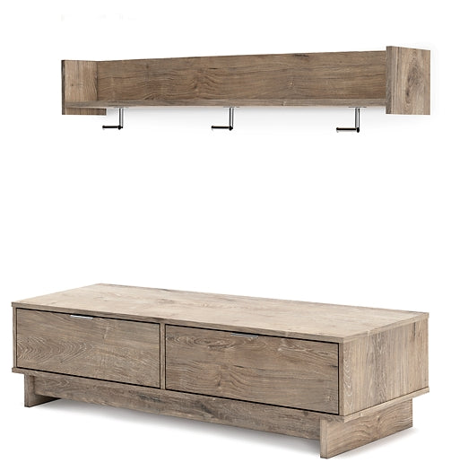 Oliah Bench with Coat Rack Huntsville Furniture Outlet