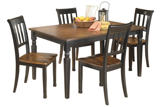 Owingsville Dining Table and 4 Chairs Huntsville Furniture Outlet