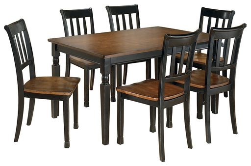 Owingsville Dining Table and 6 Chairs Huntsville Furniture Outlet