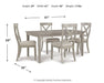 Parellen Dining Table and 4 Chairs Huntsville Furniture Outlet