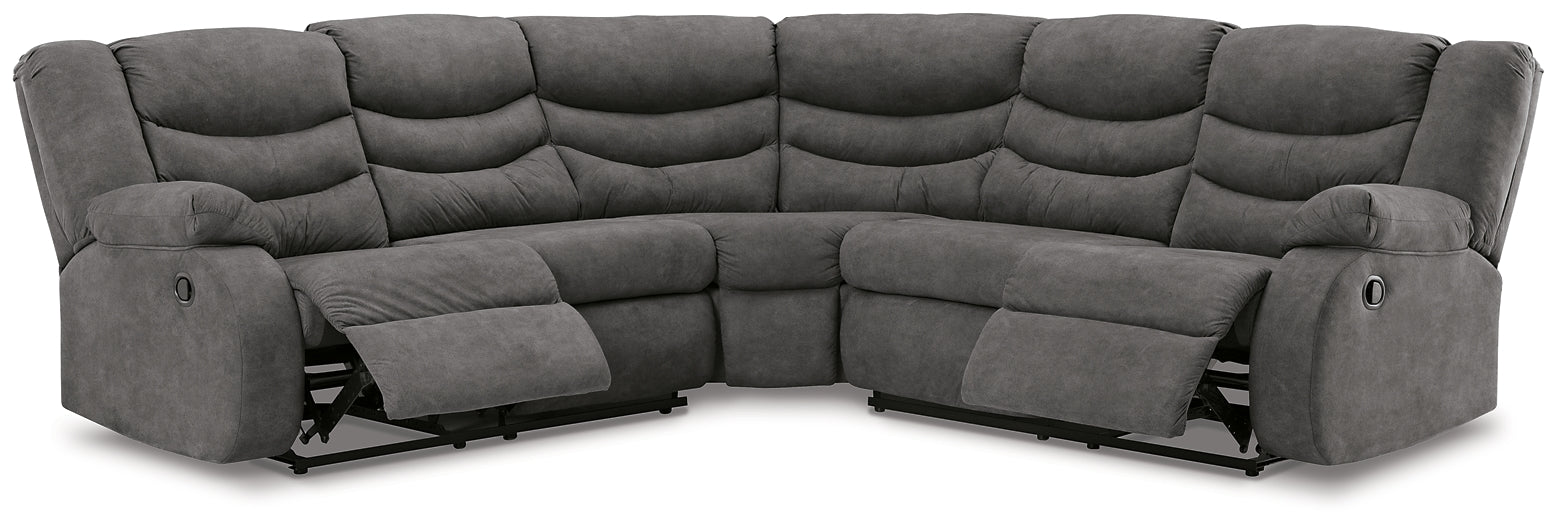 Partymate 2-Piece Reclining Sectional Huntsville Furniture Outlet