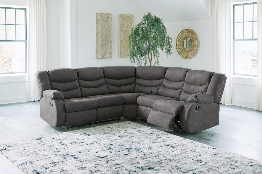 Partymate 2-Piece Reclining Sectional Huntsville Furniture Outlet