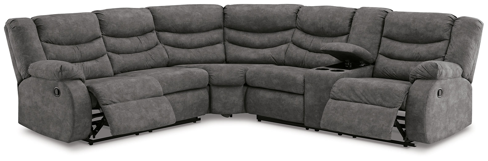 Partymate 2-Piece Reclining Sectional Huntsville Furniture Outlet