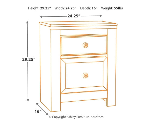 Paxberry King Panel Bed with Mirrored Dresser, Chest and 2 Nightstands Huntsville Furniture Outlet