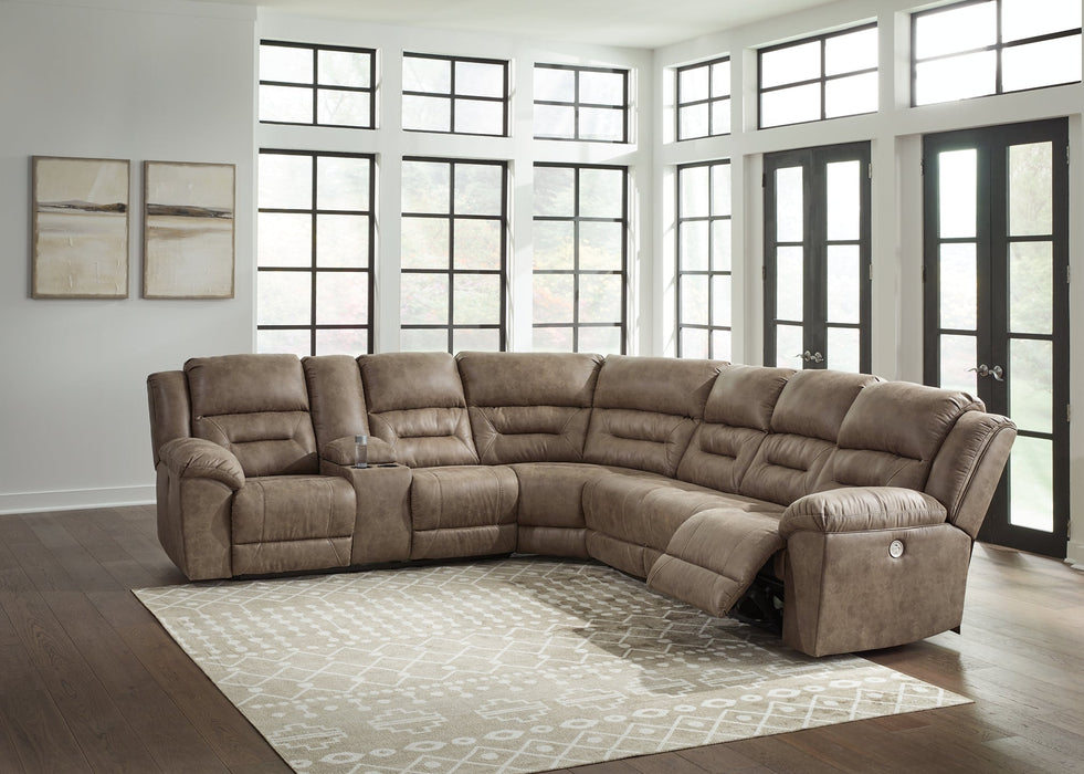 Ravenel 4-Piece Power Reclining Sectional Huntsville Furniture Outlet