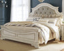 Realyn California King Upholstered Panel Bed with Dresser Huntsville Furniture Outlet